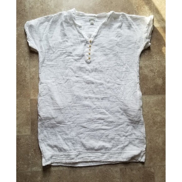 L.L. Bean Dresses & Skirts - L.L. Bean Cloud Gauze Short Sleeve Dress White L